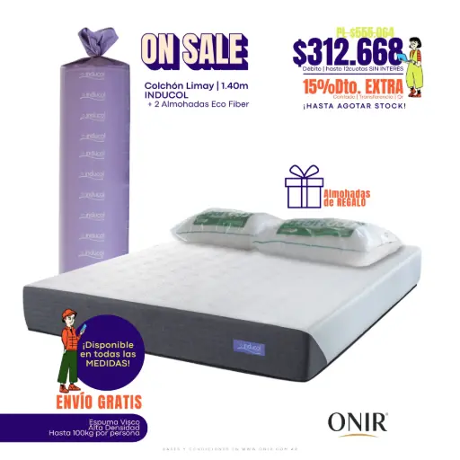 Combo LIMAY 1.40m + Almohada de REGALO  (copia)